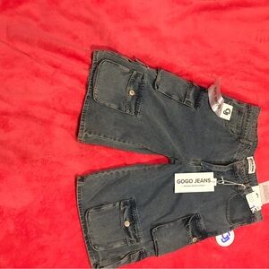 GOGO Blue Cargo Jean Shorts